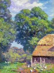 Bauernhof mit Geflügel